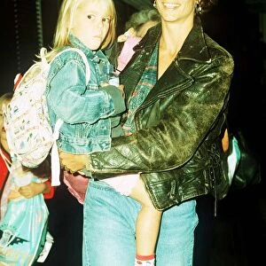Rachel Ward actress with her daughter Matilda at London Heathrow Airport