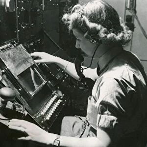 Radar Operator August 1945 WaF Radar Operator - Pictured airwoman plotting