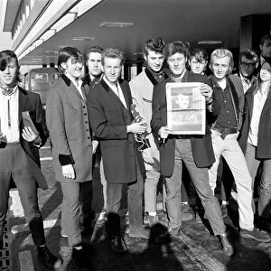 Rock and Roll American pop singer Gene Vincent arrives at Heathrow Airport from Paris