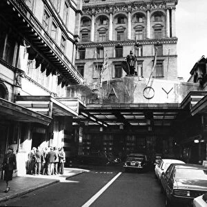 The Savoy Hotel, The Strand, London. Picture shows the entrance