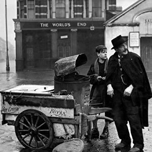 Selling Chestnuts from an Icecream barrow is aged Salve Volpe or English version Mr. Fox