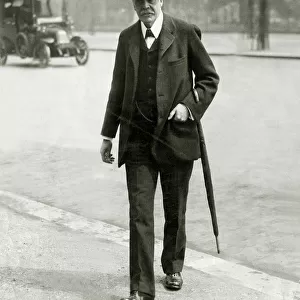 Sir Arthur James Balfour walking from the admiralty for Lunch. May 1915