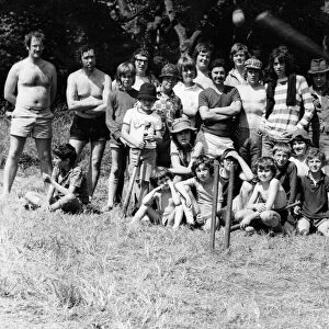 The St Gabriels Boys camp at Dipton Foot near Riding Mill - Mr Galloway takes a