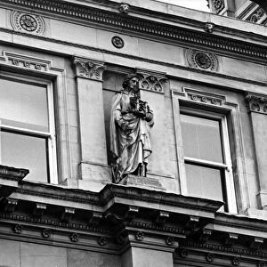 Statues on the exterior of the Municipal Buildings, Dale Street, Liverpool, Merseyside