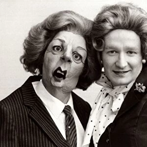 Steve Nallon - with spitting image puppet Margaret Thatcher voice behind mrs T