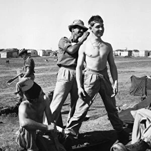 Suez Crisis 1956 Lance Corporal Charlie Oakshott of Tunbridge Wells gives Private