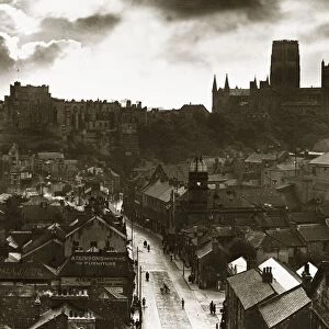 Sunset over Durham Cathedral Circa 1935