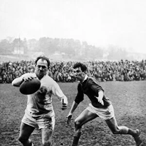 Swansea captain Clive Rowlands in action during the rugby union match against Llanelli at