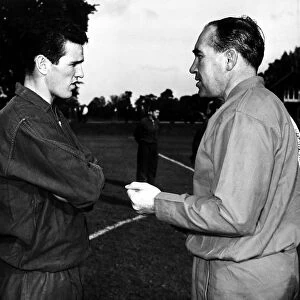 Terry paine in Discussion with Alf Ramsey Paine Scored the goal the last time