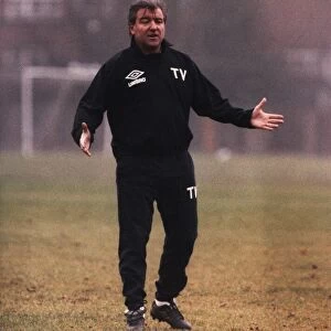 Terry Venables England football manager seen here on the training field