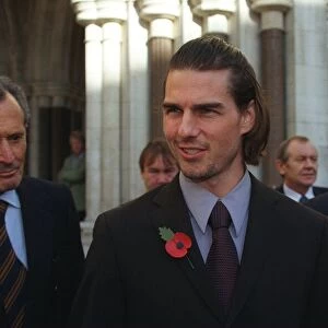 Tom Cruise outside the High Court after October 1998 after winning his libel case
