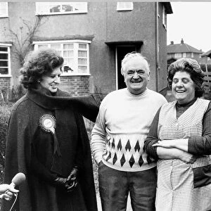 Tony Benn Labour candidate with actress Pat Phoenix and Joseph & Dorothy Willis in