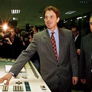 Tony Blair Labour Party leader at Daily Record Cardonald Printing plant