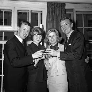 West Ham and England captain Bobby Moore with his wife Tina at a pre FA cup final lunch
