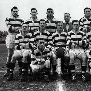 Widnes Rugby League team. Left to right, back row: Parkes. J. W. Hayes, J. Higgins, F. Lyon, P
