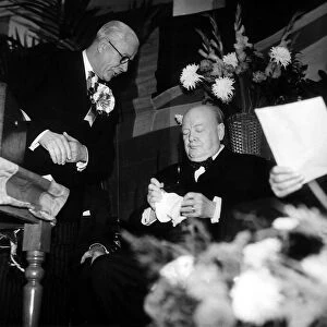 Winston Churchill Oct 1951 Conservative Party Conference at Liverpool Stadium