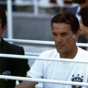 World Cup 1982 Brazil manager Tele Santana looks on as his team lose 3-2 to
