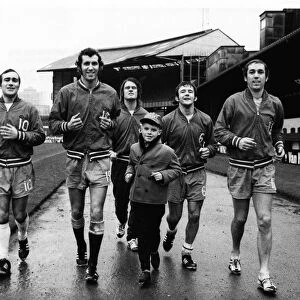 Young Chelsea fan Jimmy Tyler, who was mauled by a Puma, meets his football heroes