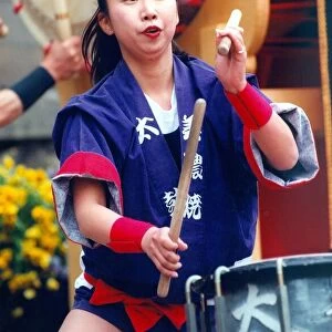 Yuki Hotta, of the Japanese Drum Band Tajimi Mino-Yaki Daiko