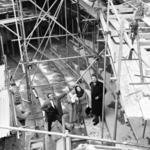 The Yvonne Arnold theatre under construction in Guildford, Surrey. 23rd April 1964