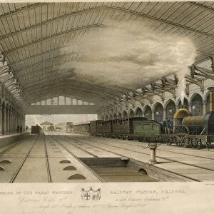 Interior of the Great Western Railway Station, Bristol, c1842