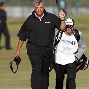 Darren Clarke Acknowledges The Fans As He Walks Up The 18th
