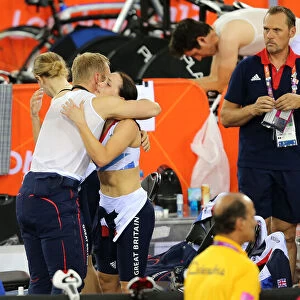 Victoria Pendleton & Chris Hoy After Her Disqualificatio
