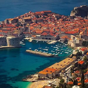 Dubrovnik, Croatia. Beautiful romantic old town of Dubrovnik during sunny day, Croatia, Europe