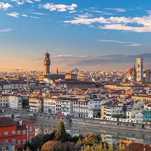 Florence, Italy historic city skyline in the afternoon