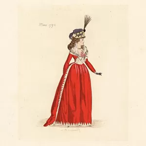French woman wearing the fashion of March 1792