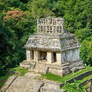 Temple of the Sun, ancient Mayan city of Palenque, Chiapas, Mexico