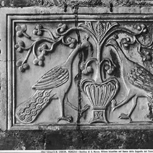 Byzantine relief inside St. Mark's Basilica in Venice