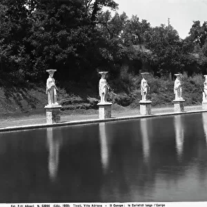 The caryatids of the west side of the Canopus (Sculpture Pool) of Hadrian's Villa at Tivoli