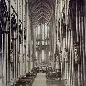 The central nave of the Cathedral of Cologne in Germany