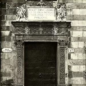 Door of the City Hall or Doria Tursi, Genoa