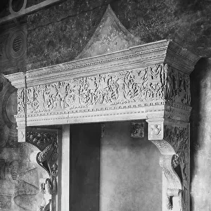 Fireplace created by Simone Mosca, from a design by Jacopo Sansovino, Hall of Liberal Arts and Sciences; Borgia Apartments, Vatican Museums, Vatican City