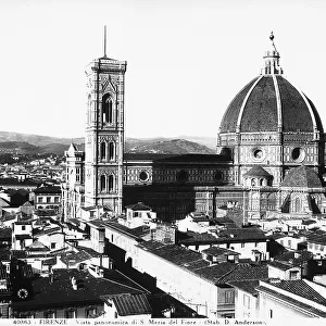 Panoramic view of the Cathedral of Santa Maria del Fiore, in Florence