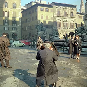 Photographer in Piazza della Signoria, Florence
