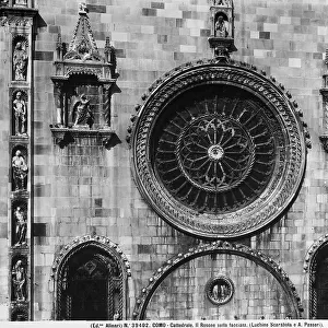 Rose window; particular of the Cattedrale di Santa Maria Maggiore in Como
