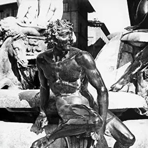 A satyr from the Fountain of Neptune, by Bartolomeo Ammannati and Giambologna, located in Piazza della Signoria, Florence