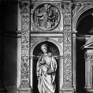 Statue of St. Matthew on the altar of the Sacrament, by Andrea Sansovino, in the Corbinelli Chapel of the Church of Santo Spirito, Florence