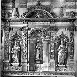 Terracotta altar by Giovanni Minnelli, in the Church of the Eremitani, Padua