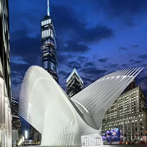 New York City, Manhattan, Lower Manhattan, The Westfield World Trade Center, Architect Santiago Calatrava and Freedom Tower