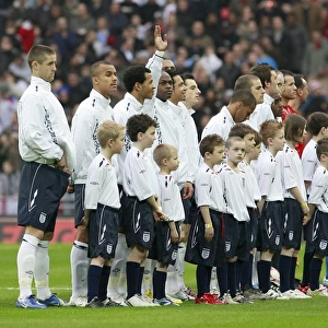 Leroy Lita lines up for England U21s at the new Wembley Stadium