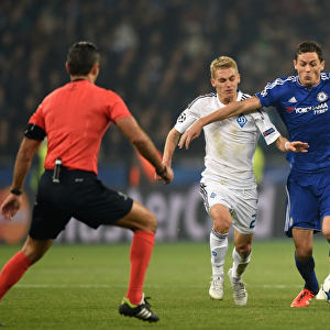Battle for the Ball: Matic vs Buyalsky - Champions League Showdown between Dynamo Kiev and Chelsea