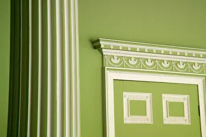 <b class=qtipBold><figcaption>Audley End House N070878</figcaption></b><br>AUDLEY END HOUSE, Essex. Dining Parlour. Interior detail including decorative door frame and pillar.<br><em>© Historic England</em> Audley End House N070878