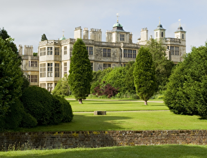 <b class=qtipBold><figcaption>Audley End House N080549</figcaption></b><br>AUDLEY END HOUSE AND GARDENS, Essex. View across the Ha Ha looking towards the Service Wing.<br><em>© Historic England</em> Audley End House N080549
