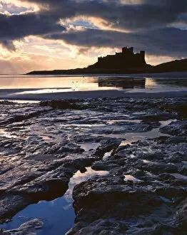 Fortification Gallery: Bamburgh at sunset N080247