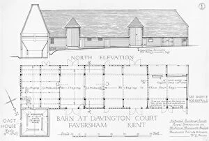 Illustrations and Engravings Collection: Barn and Oast House at Davington Court, Faversham MD64_00258