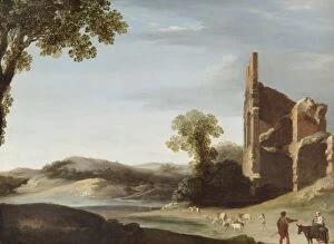 Breenbergh - Landscape with Classical Ruins & Figures N070603 Breenbergh - Landscape with Classical Ruins & Figures